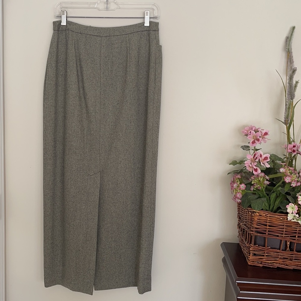 NWOT Vintage Lauren Ralph Lauren 100% Wool Midi Skirt - Picture 6 of 11